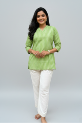 Kesha Off White Cotton Pant