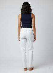 Kesha White Cotton Pant