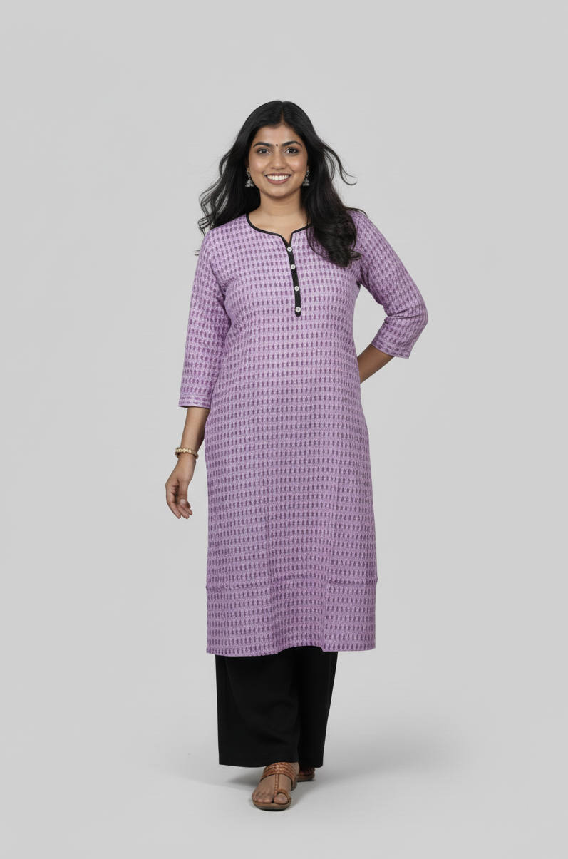 Ayesha Cotton Purple Straight Kurta