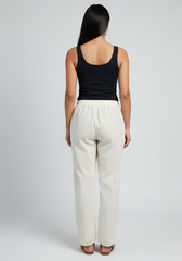 Kesha Off White Cotton Pant