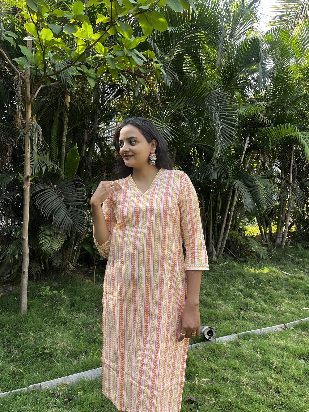 Isha Pink Cotton Coord Set