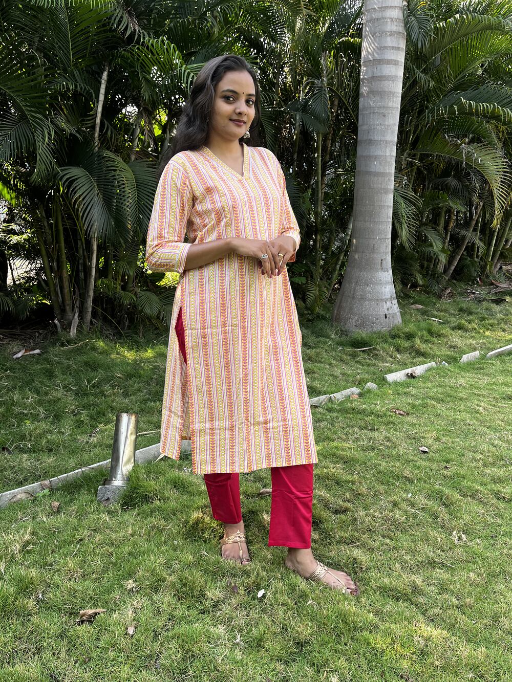 Isha Pink Cotton Coord Set