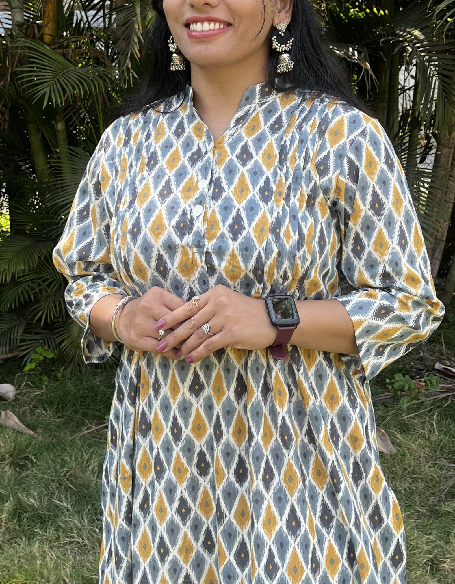 Saina Cotton Yellow Straight Kurta