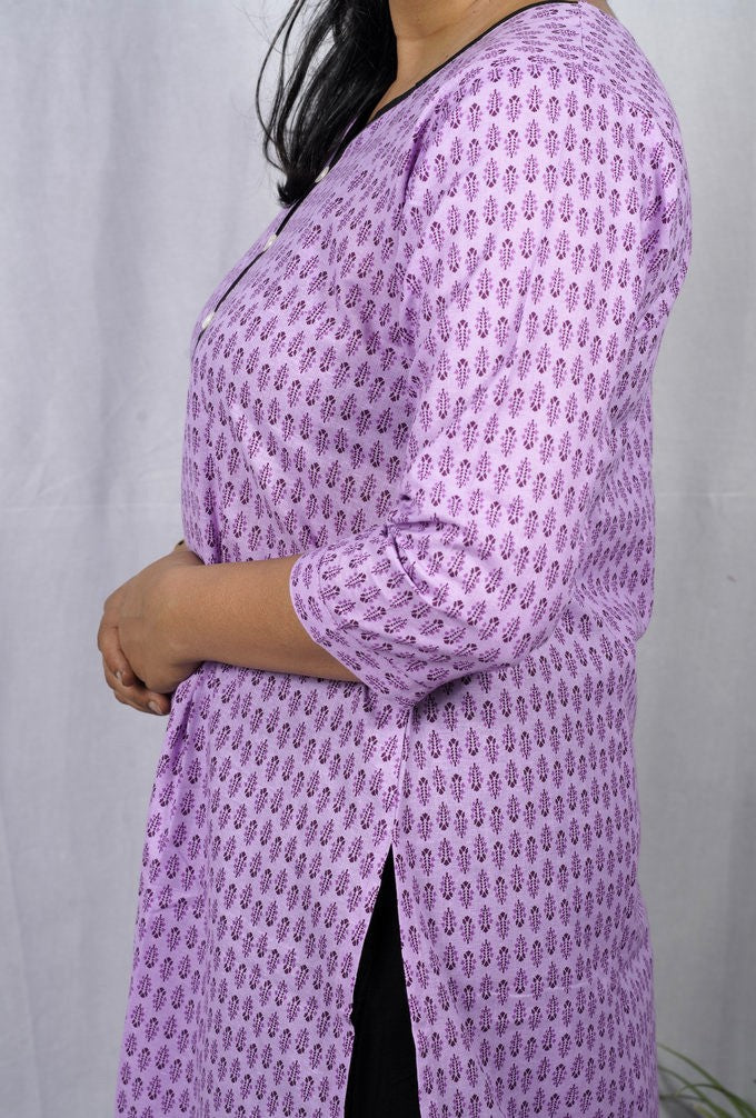 Ayesha Cotton Purple Straight Kurta