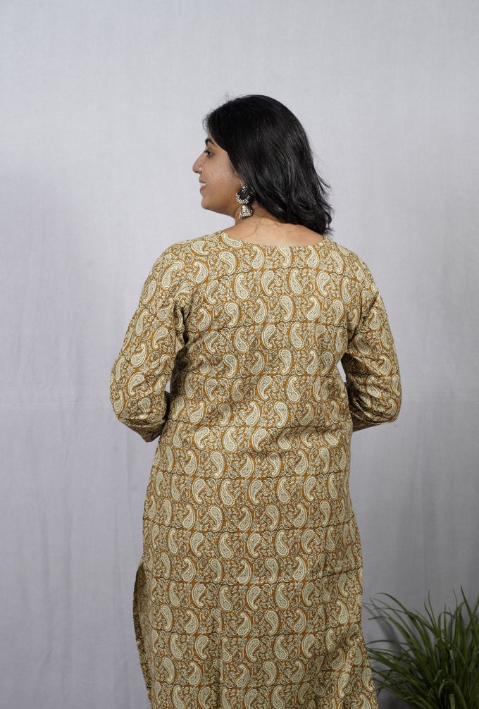 Kaniska Yellow Cotton Coord Set