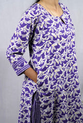 Veda Purple Cotton Coord Set