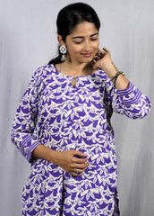Veda Purple Cotton Coord Set
