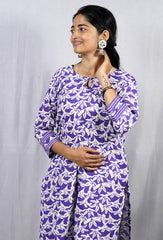 Veda Purple Cotton Coord Set