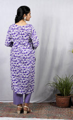 Veda Purple Cotton Coord Set