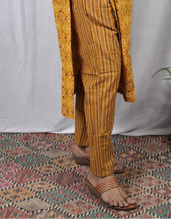 Geet Yellow Cotton Coord Set