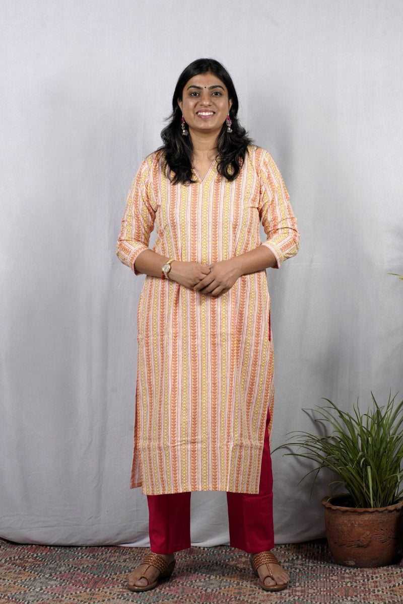 Isha Pink Cotton Coord Set