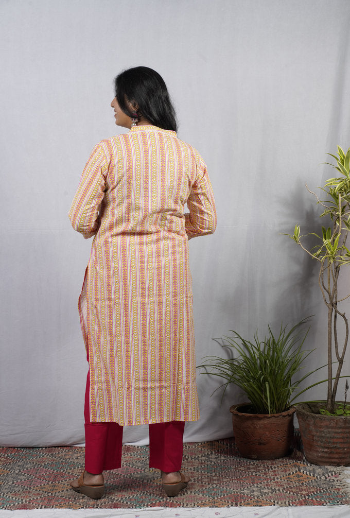 Isha Pink Cotton Coord Set