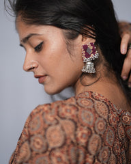 Kavya Cotton Brown Chudi Sleeves Aline Kurta