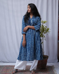 Akira Indigo Cotton Aline Kurta