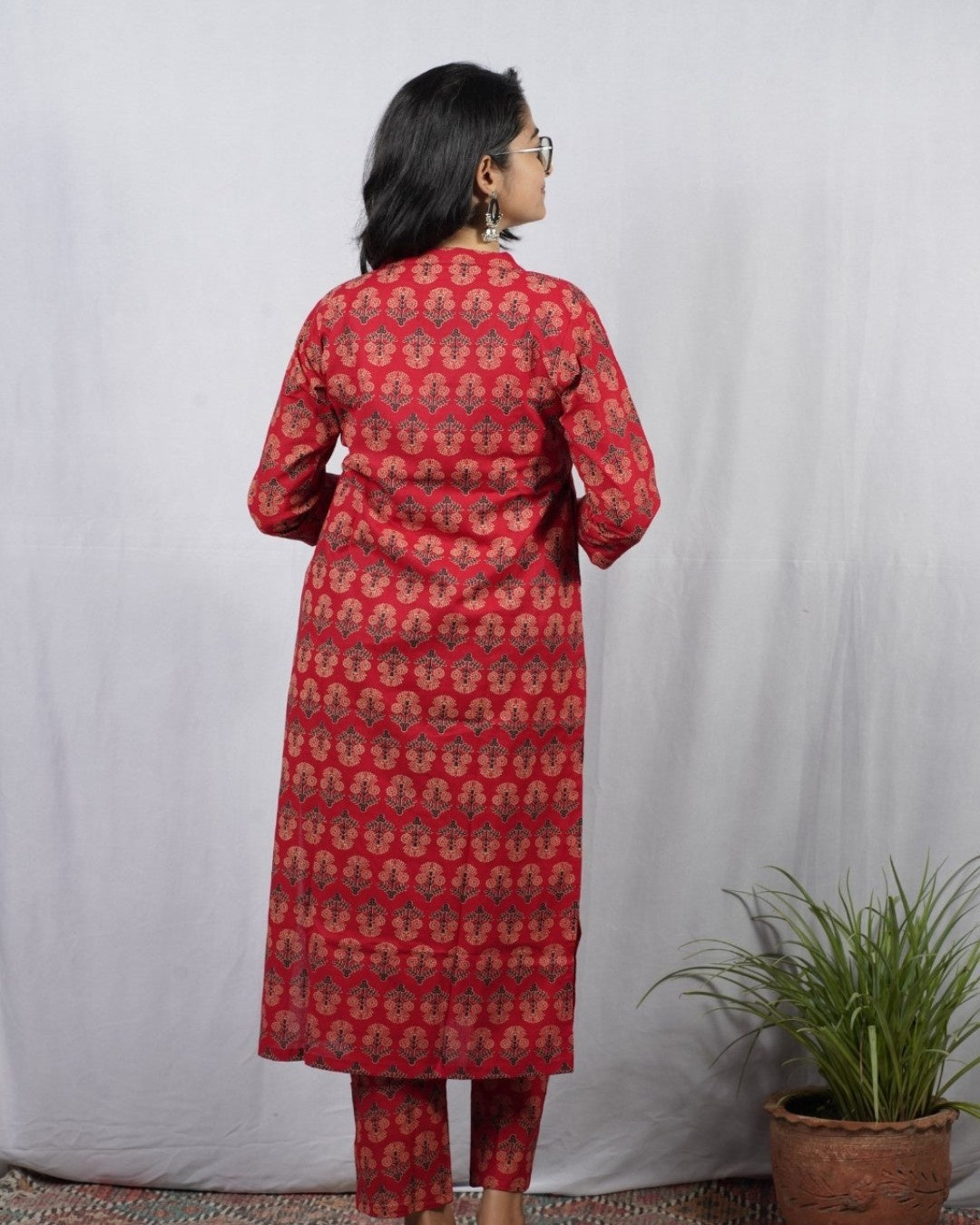 red cotton coord set copy    