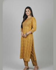 Geet Yellow Cotton Coord Set