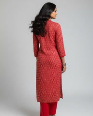 Charvi Red Cotton Coord Set