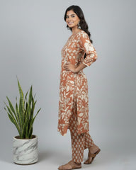 Dhani Brown Cotton Coord Set