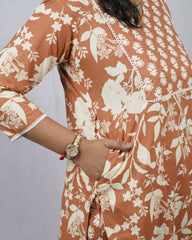 Dhani Brown Cotton Coord Set