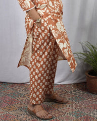 Dhani Brown Cotton Coord Set