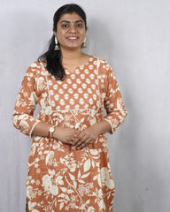 Dhani Brown Cotton Coord Set