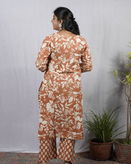 Dhani Brown Cotton Coord Set