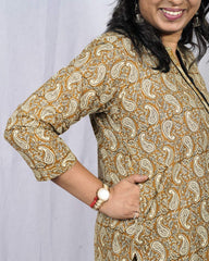 Kaniska Yellow Cotton Coord Set