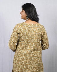 Kaniska Yellow Cotton Coord Set