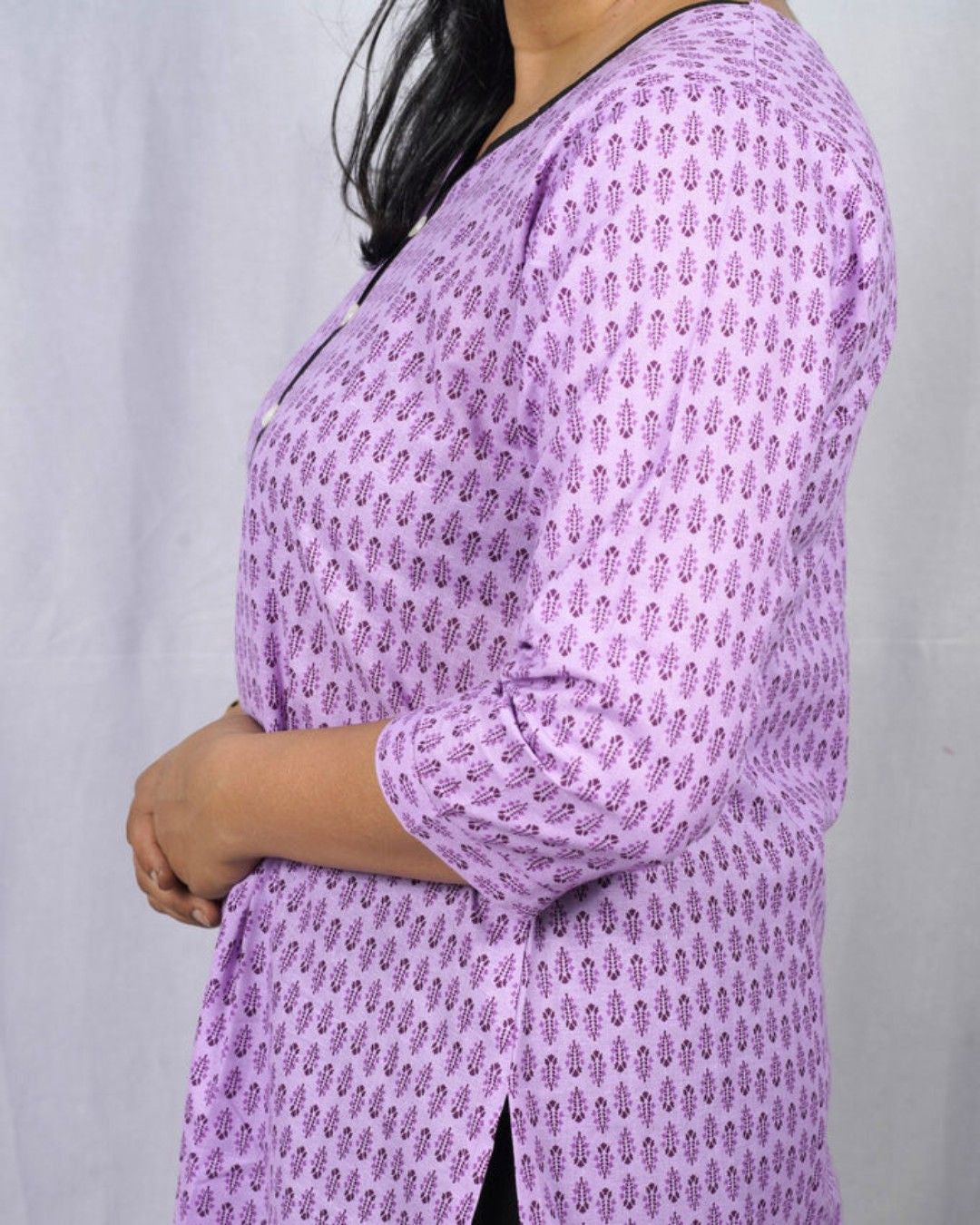 cotton purple straight kurta     