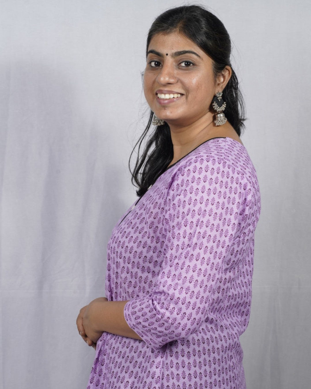 cotton purple straight kurta     
