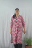 Anika Cotton Red Straight Kurta