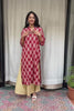 Rutvi Maroon Cotton Straight Kurta
