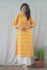 Ritika Yellow Ikkat Cotton Straight Kurta