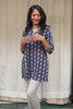 Kiara Blue Cotton Short Top Kurti