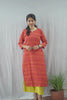 Saisha Orange Ikkat Cotton Straight Kurta