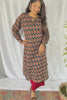 Heer Bagru Cotton Black Straight Kurta