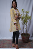 Bhumi Sanganeri Cotton Yellow A-line Short Top Kurti