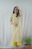 Kusum Cotton Yellow Straight Kurta