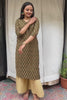 Radha Green Cotton Straight Kurta