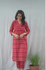 Krina Red Cotton Coord Set