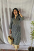 Eshana Ajrakh Cotton Blue Straight Kurta