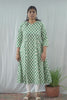 Heena Green Cotton Kali Kurta