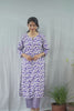 Veda Purple Cotton Coord Set